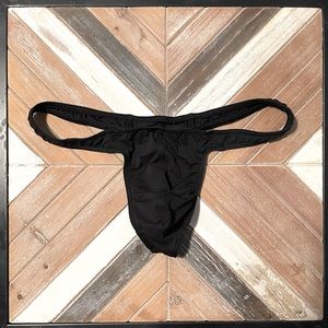 Black Microfiber Men’s Thong